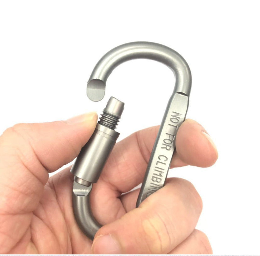 Portable Aluminum Alloy D-Shaped Carabiner Clip